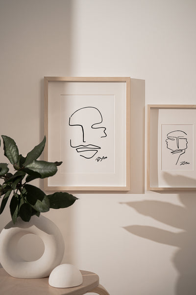 Minimalist Drawing Reproduction - Abstract Face