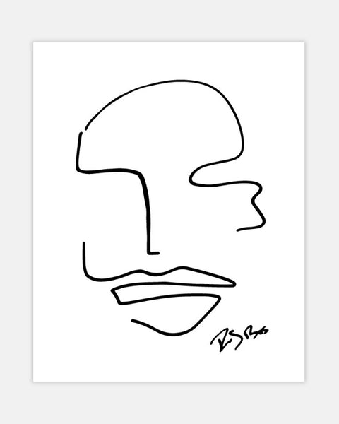Minimalist Drawing Reproduction - Abstract Face