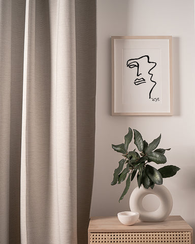 Abstract Line Face Art Print