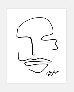 Minimalist Drawing Reproduction - Abstract Face